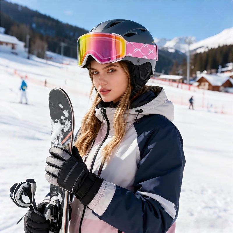 MXJ Gear Ski Goggles OTG for Women Men Adult Youth,YH693C Magnetic Snowboard Goggles,Winter Snow Goggles for Skiing Skating - Image 3